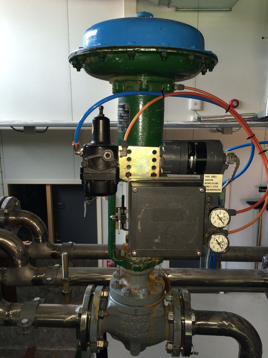 Pneumatic globe control valve with positioner